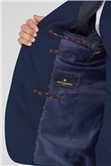  Navy Hopsack Regular Fit Travel Suit Jacket