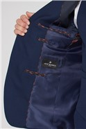  Navy Hopsack Regular Fit Travel Suit Trouser