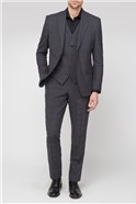  Charcoal & Green Window Check Travel Waistcoat