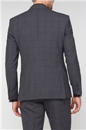  Charcoal & Green Window Check Travel Suit Jacket