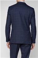  Navy Boucle Windowpane Soho Jacket