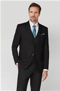  Black Stretch Slim Fit Suit Jacket