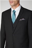  Black Stretch Slim Fit Suit Jacket