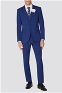  Bright Blue Slim Fit Suit Jacket