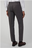  Tailored Fit Burnt Red Puppytooth Suit Trousers