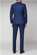  Blue Texture Tailored Fit Trousers