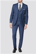  Bright Blue Texture Regular Fit Suit