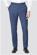  Bright Blue Texture Regular Fit Suit Trouser