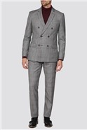  Berry Prince of Wales Check Double Breasted Tailored Fit Suit Jacket