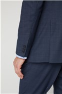  Navy Blue Broken Check Regular Fit Suit