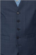  Navy Blue Broken Check Regular Fit Suit