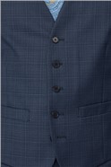  Navy Blue Broken Check Regular Fit Jacket