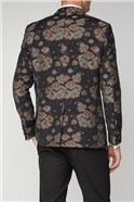  Black Floral Jacquard Jacket