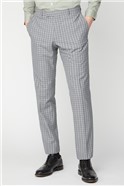  Slim Fit Stone Navy Micro Check Suit