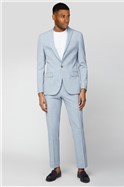  Slim Fit Light Blue Two Piece Suit