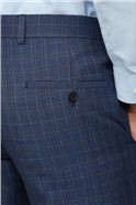  Navy Heritage Check Slim Fit Suit 