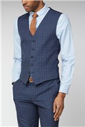  Navy Heritage Check Slim Fit Suit