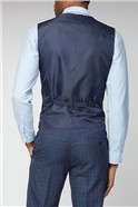  Navy Heritage Check Slim Fit Suit 