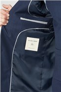  Blue Texture Birdseye Performance Regular Fit Suit Trouser