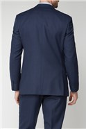  Blue Texture Birdseye Performance Regular Fit Suit