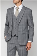  Regular Fit Grey Check Suit Jacket