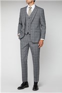  Regular Fit Grey Check Suit Jacket