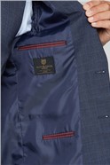  Navy Tonal Check Regular Fit Suit Jacket