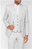  Slim Fit Cool Grey Texture Suit Jacket