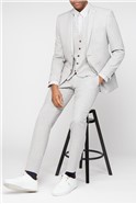  Slim Fit Cool Grey Texture Suit Jacket