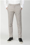 Grey & Orange Prince of Wales Check Skinny Fit Suit Trouser