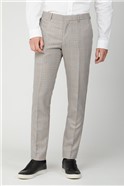 Grey & Orange Prince of Wales Check Skinny Fit Suit Trouser