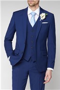 Occasions Regular Fit Blue Plain Waistcoat