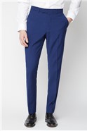 Occasions Tailored Fit Blue Plain Trousers