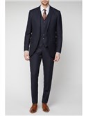  Navy Jacquard Texture Regular Fit Soho Jacket