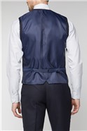  Navy Jacquard Texture Soho Regular Fit Waistcoat