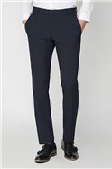  Slim Fit Plain Navy Suit Trousers