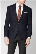  Navy Copper Metallic Check Blazer