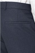  Navy Rust Slim Fit Suit Trousers