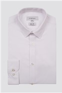  Slim Fit Single Cuff White Stretch Poplin Shirt