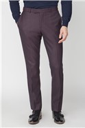  Burgundy Dogtooth Tailored Fit Suit