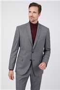  Tailored Fit Grey Multi Check Suit