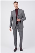  Tailored Fit Grey Multi Check Trousers