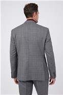  Tailored Fit Grey Multi Check Trousers