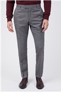  Tailored Fit Grey Multi Check Trousers