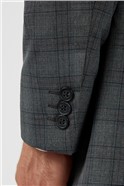  Regular Fit Grey Rust Check Suit