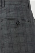  Regular Fit Grey Rust Check Suit