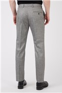  Slim Fit Grey Twist Structure Trousers