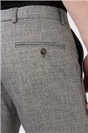  Slim Fit Grey Twist Structure Trousers