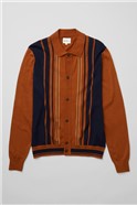  Caramel Long Sleeve Button Through Polo Shirt