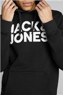 JACK & JONES Black Logo Hoody